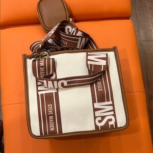 Steve Madden Cream and Brown Tote Bag